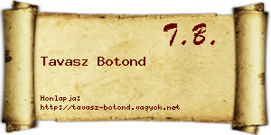 Tavasz Botond névjegykártya